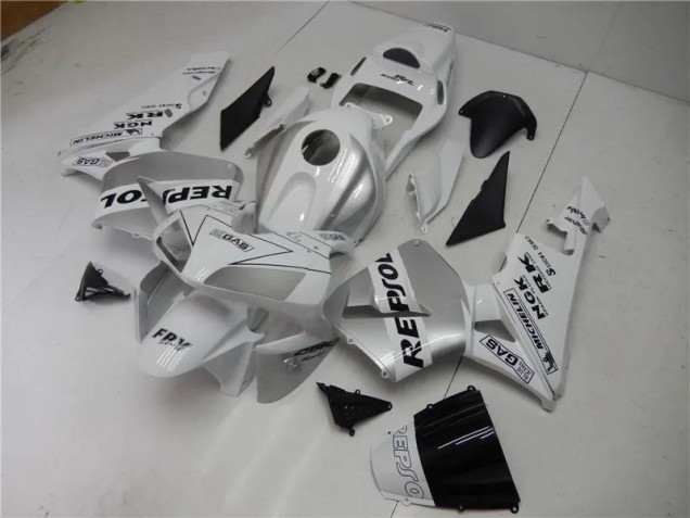 Argent Blanc Noir Repsol 03-04 CBR600RR Carénage Moto Argent Blanc Noir Repsol 03-04 CBR600RR Carénage Moto