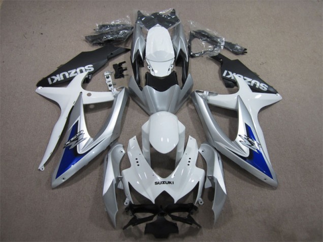 Argent Bleu Blanc 08-10 GSXR 600 Carénage Moto Argent Bleu Blanc 08-10 GSXR 600 Carénage Moto