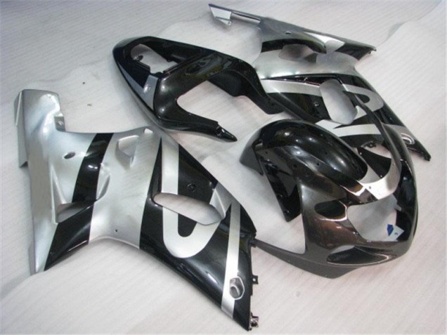 Argent Noir 01-03 GSXR 600/750 Carénage Moto Argent Noir 01-03 GSXR 600/750 Carénage Moto