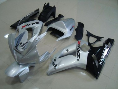 Argent Noir 03-04 ZX6R Carénage Moto