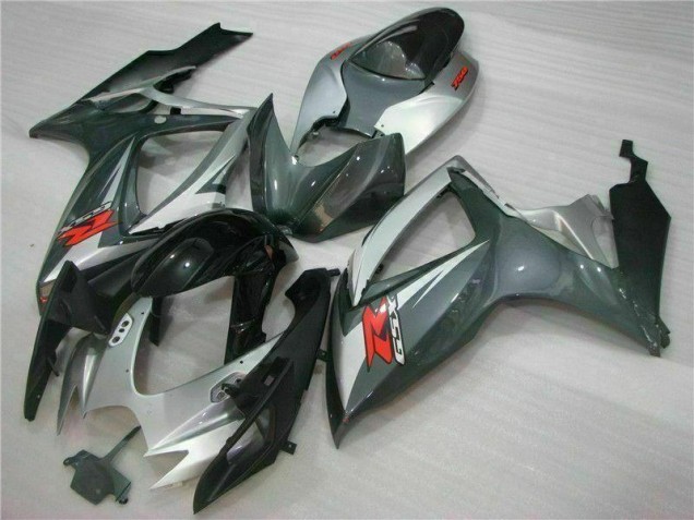 Argent Noir 06-07 GSXR 600/750 Carénage Moto Argent Noir 06-07 GSXR 600/750 Carénage Moto