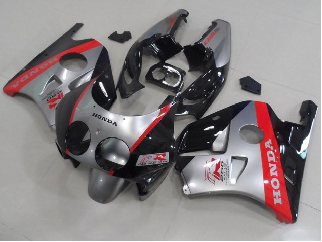 Argent Noir Rouge 91-98 CBR250RR MC22 Carénage Moto Argent Noir Rouge 91-98 CBR250RR MC22 Carénage Moto