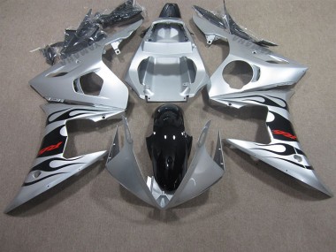 Argent Noir Rouge Décalque 03-05 YZF R6 Carénage Moto