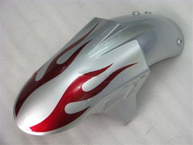 Argent Rouge Flamme 05-06 ZX6R Carénage Moto Argent Rouge Flamme 05-06 ZX6R Carénage Moto