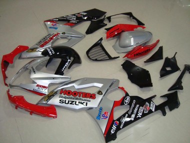 Argent et Rouge 05-06 GSXR 1000 Carénage Moto