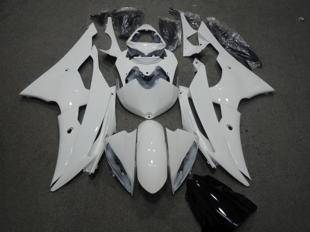 Blanc 08-16 YZF R6 Kit Carénages Motos & Plastique Blanc 08-16 YZF R6 Kit Carénages Motos & Plastique