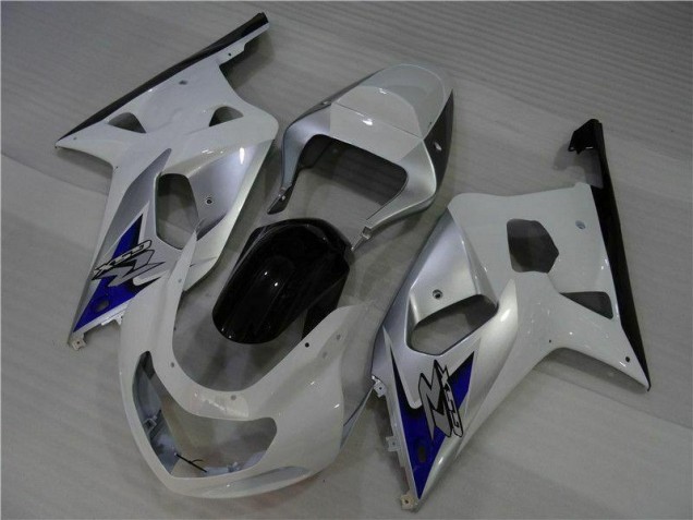 Blanc Argent 01-03 GSXR 600/750 Carénage Moto Blanc Argent 01-03 GSXR 600/750 Carénage Moto