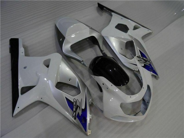 Blanc Argent 01-03 GSXR 600/750 Carénage Moto Blanc Argent 01-03 GSXR 600/750 Carénage Moto