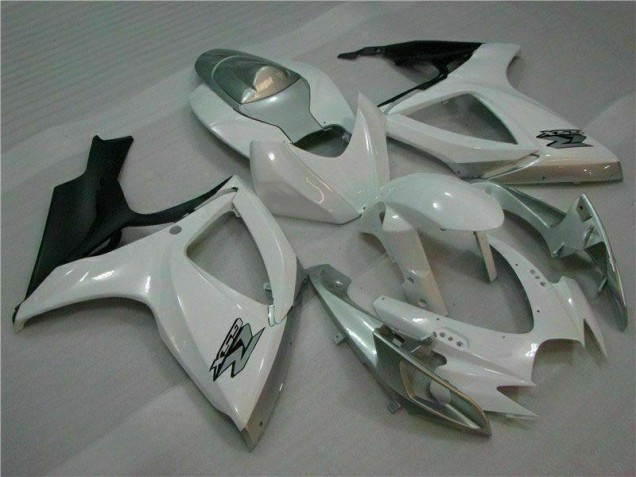 Blanc Argent 06-07 GSXR 600/750 Carénage Moto Blanc Argent 06-07 GSXR 600/750 Carénage Moto