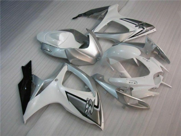 Blanc Argent 06-07 GSXR 600/750 Carénages Moto Blanc Argent 06-07 GSXR 600/750 Carénages Moto
