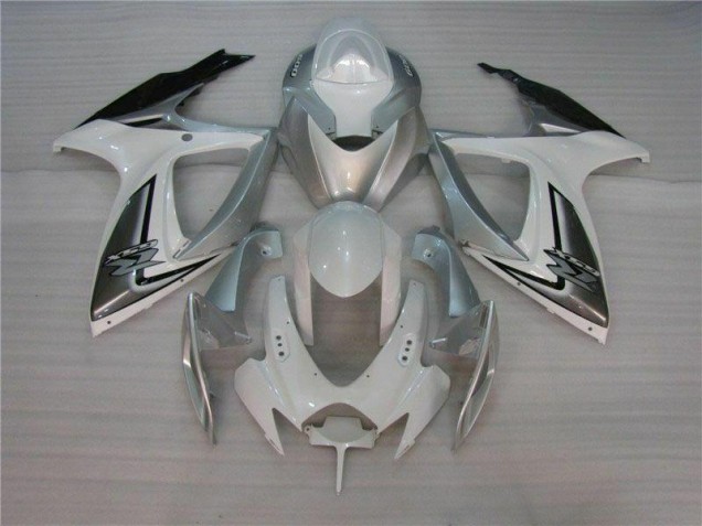 Blanc Argent 06-07 GSXR 600/750 Carénages Moto Blanc Argent 06-07 GSXR 600/750 Carénages Moto