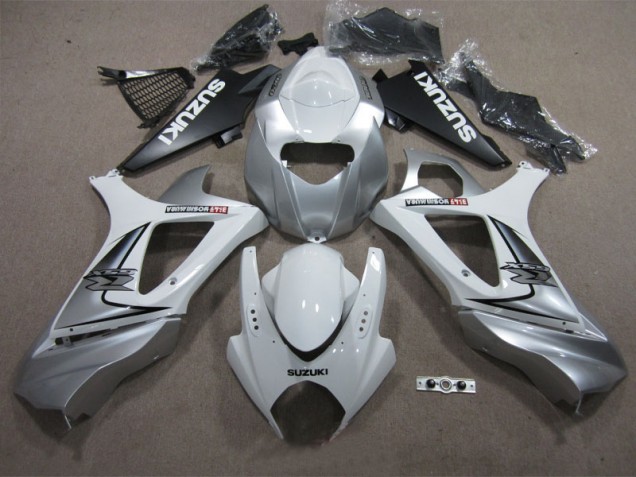 Blanc Argent 07-08 GSXR 1000 Carénage Moto Blanc Argent 07-08 GSXR 1000 Carénage Moto