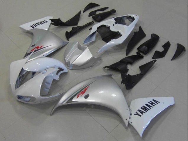 Blanc Argent 12-14 YZF R1 Carénage Moto Blanc Argent 12-14 YZF R1 Carénage Moto