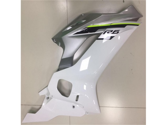 Blanc Argent 17-21 YZF R6 Carénage Moto Blanc Argent 17-21 YZF R6 Carénage Moto