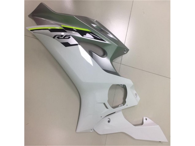 Blanc Argent 17-21 YZF R6 Carénage Moto Blanc Argent 17-21 YZF R6 Carénage Moto