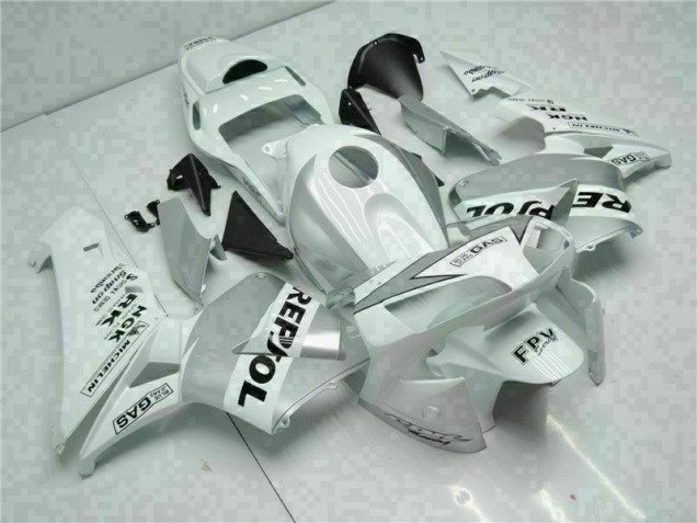 Blanc Argent Repsol 03-04 CBR600RR Carénage Moto Blanc Argent Repsol 03-04 CBR600RR Carénage Moto