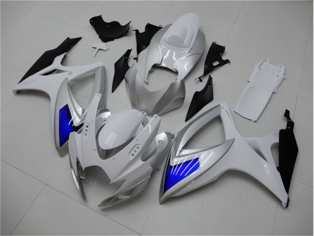 Blanc Bleu 06-07 GSXR 600/750 Carénages Moto Blanc Bleu 06-07 GSXR 600/750 Carénages Moto