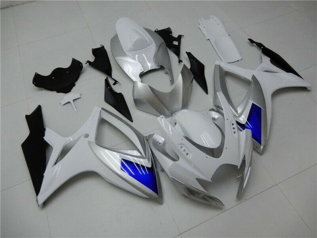 Blanc Bleu 06-07 GSXR 600/750 Carénages Moto Blanc Bleu 06-07 GSXR 600/750 Carénages Moto
