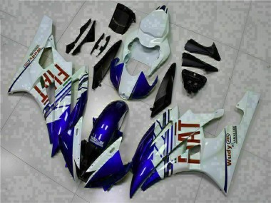 Blanc Bleu 06-07 YZF R6 Carénage Moto