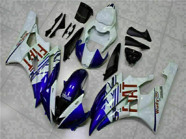 Blanc Bleu 06-07 YZF R6 Carénage Moto Blanc Bleu 06-07 YZF R6 Carénage Moto
