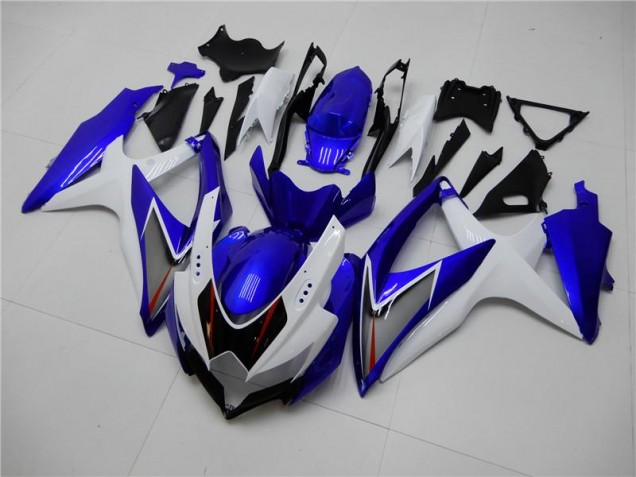 Blanc Bleu 08-10 GSXR 600/750 Carénage Moto Blanc Bleu 08-10 GSXR 600/750 Carénage Moto
