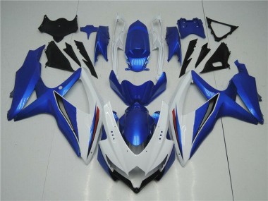 Blanc Bleu 08-10 GSXR 600/750 Carénages Moto