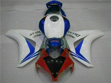 Blanc Bleu 08-11 CBR1000RR Kit Carénages Motos Complet