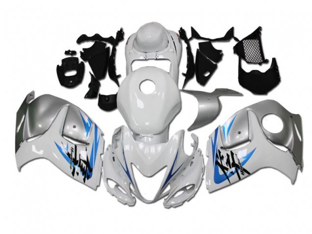 Blanc Bleu 08-19 GSXR 1300 Hayabusa Carénage Moto Blanc Bleu 08-19 GSXR 1300 Hayabusa Carénage Moto