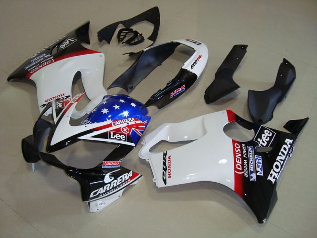 Blanc Bleu DENSO HRC Carrera 04-07 CBR600 F4i Carénage Moto Blanc Bleu DENSO HRC Carrera 04-07 CBR600 F4i Carénage Moto