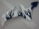 Blanc Bleu Flamme 04-06 YZF R1 Carénage Moto Blanc Bleu Flamme 04-06 YZF R1 Carénage Moto