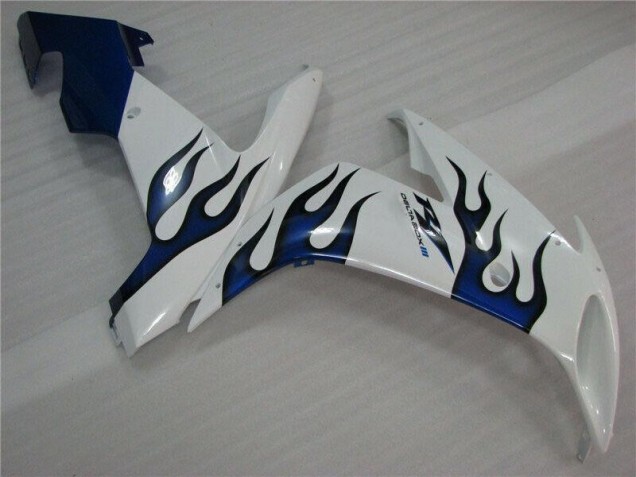 Blanc Bleu Flamme 04-06 YZF R1 Carénage Moto Blanc Bleu Flamme 04-06 YZF R1 Carénage Moto