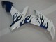Blanc Bleu Flamme 04-06 YZF R1 Carénage Moto Blanc Bleu Flamme 04-06 YZF R1 Carénage Moto