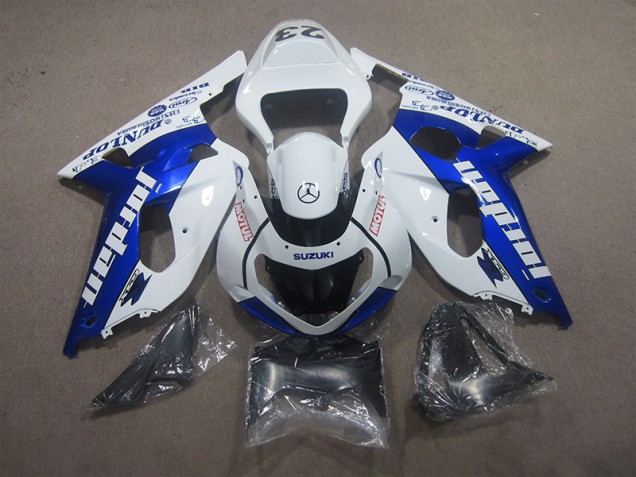 Blanc Bleu Motul 01-03 GSXR 600 Carénages Moto Blanc Bleu Motul 01-03 GSXR 600 Carénages Moto
