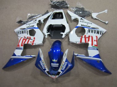 Blanc Bleu Motul Fiat 03-05 YZF R6 Carénage Moto