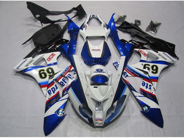 Blanc Bleu Sterilgarda 69 09-14 S1000RR Carénage Moto Blanc Bleu Sterilgarda 69 09-14 S1000RR Carénage Moto