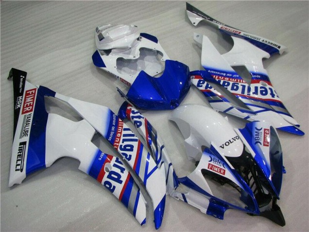 Blanc Bleu Sterilgarda Volvo 08-16 YZF R6 Carénage Moto Blanc Bleu Sterilgarda Volvo 08-16 YZF R6 Carénage Moto