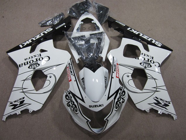 Blanc Corona Extra Motul 04-05 GSXR 600 Carénage Moto Blanc Corona Extra Motul 04-05 GSXR 600 Carénage Moto