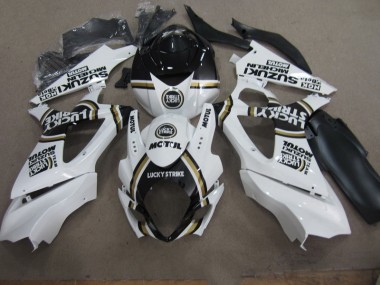 Blanc Lucky Strike Noir Motul 07-08 GSXR 1000 Carénage Moto