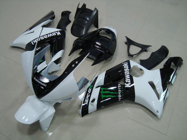 Blanc Monster 03-04 ZX6R Carénage Moto Blanc Monster 03-04 ZX6R Carénage Moto