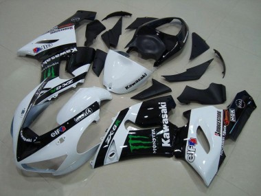 Blanc Monster 05-06 ZX6R Carénage Moto