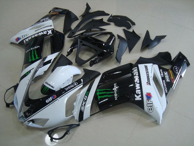 Blanc Monster 07-08 ZX6R Carénage Moto Blanc Monster 07-08 ZX6R Carénage Moto
