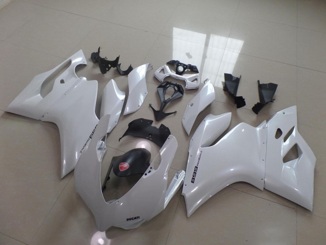 Blanc Nacré 11-14 Ducati 1199 Carénage Moto Blanc Nacré 11-14 Ducati 1199 Carénage Moto