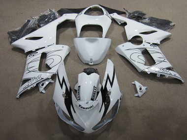 Blanc Ninja 636 05-06 ZX6R Carénage Moto