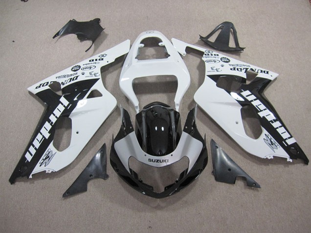 Blanc Noir 01-03 GSXR 600 Carénage Moto Blanc Noir 01-03 GSXR 600 Carénage Moto