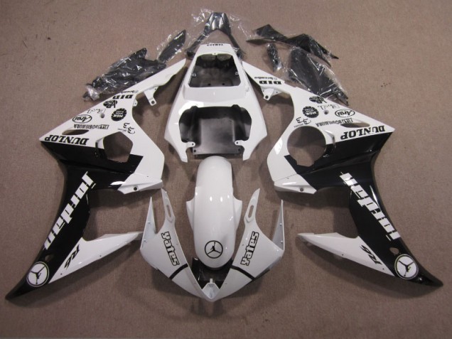 Blanc Noir 03-05 YZF R6 Carénages Moto Blanc Noir 03-05 YZF R6 Carénages Moto