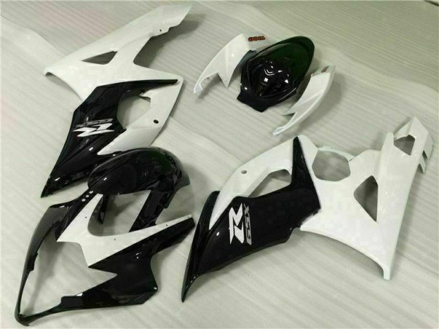 Blanc Noir 05-06 GSXR 1000 Carénages Moto Blanc Noir 05-06 GSXR 1000 Carénages Moto