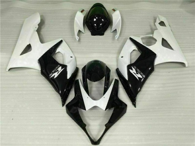 Blanc Noir 05-06 GSXR 1000 Carénages Moto Blanc Noir 05-06 GSXR 1000 Carénages Moto