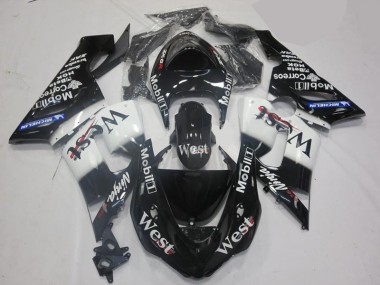 Blanc Noir 05-06 ZX6R Carénages Moto