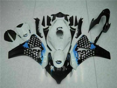 Blanc Noir 08-11 CBR1000RR Kit Carénages Motos Complet