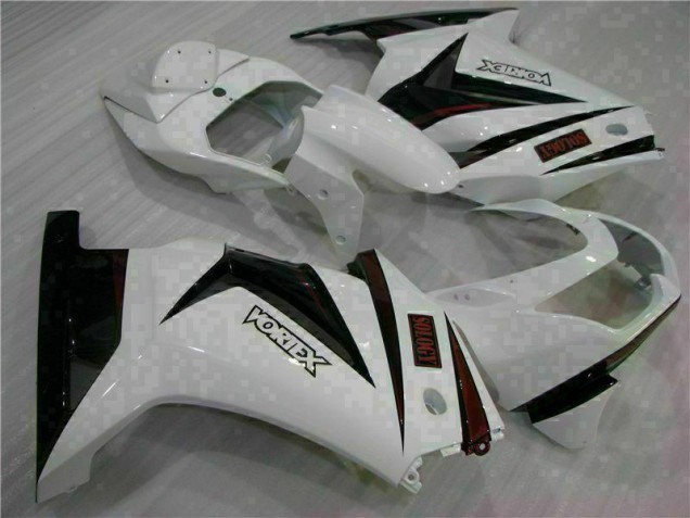 Blanc Noir 08-12 EX250 Carénage Moto Blanc Noir 08-12 EX250 Carénage Moto
